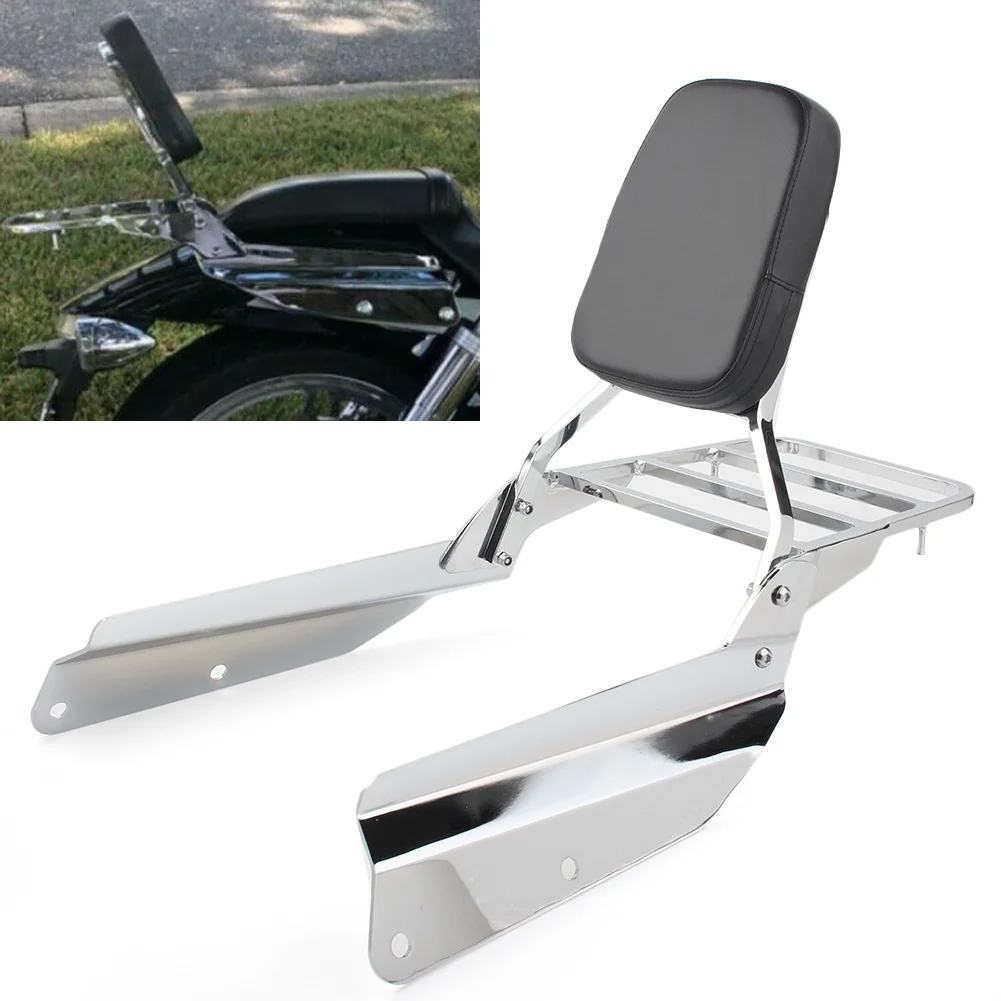 

Chrome Motorcycle Sissy Bar Backrest with Luggage Rack For Honda VTX 1300C 1800C 1800F 2005 2006 2007 2008 2009 2010 2011