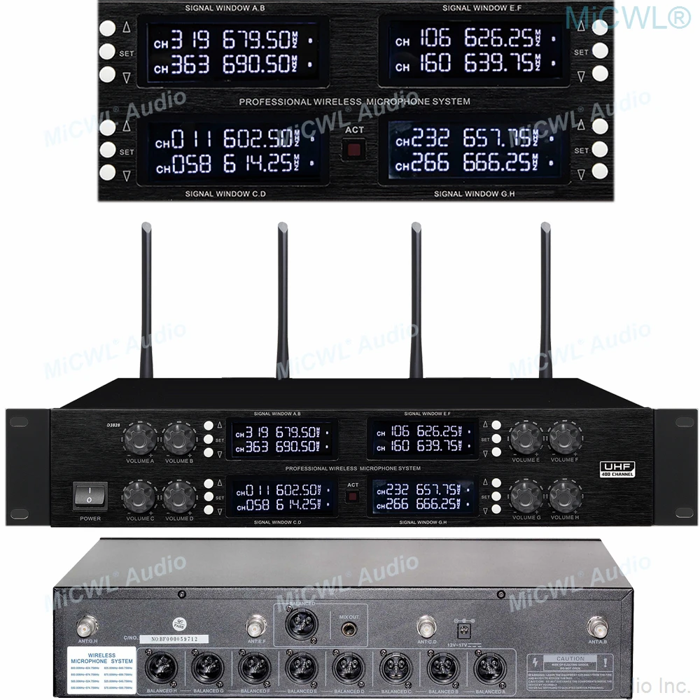 MiCWL 6 Tafel + 2 Handheld Cardioïde Conferentiemicrofoonsysteem Met 6 Zwanenhals Desktop 2 Hand Voor Vergaderruimteoplossingen 8CH