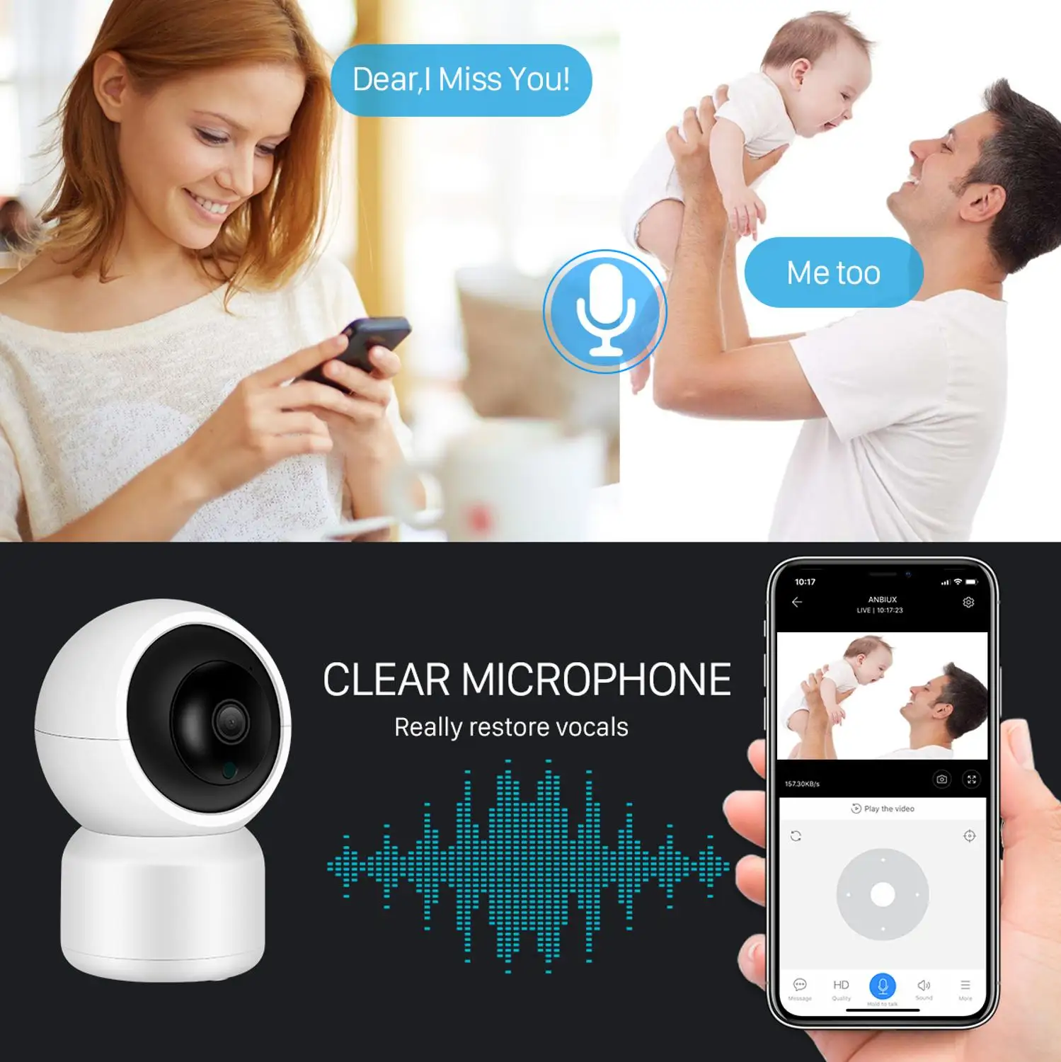 Wireless IP Camera WiFi 1080P Auto Tracking  Baby Monitor Surveillance Camera Cloud Storage Wi-fi PTZ IP Camera P2P