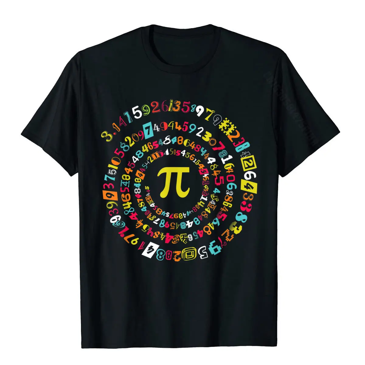 Funny Pi Day Shirt Spiral Pi Math Tee For Pi Day 3.14 T-Shirt Top T-Shirts Customized Cotton Tops Shirts Simple Style For Men