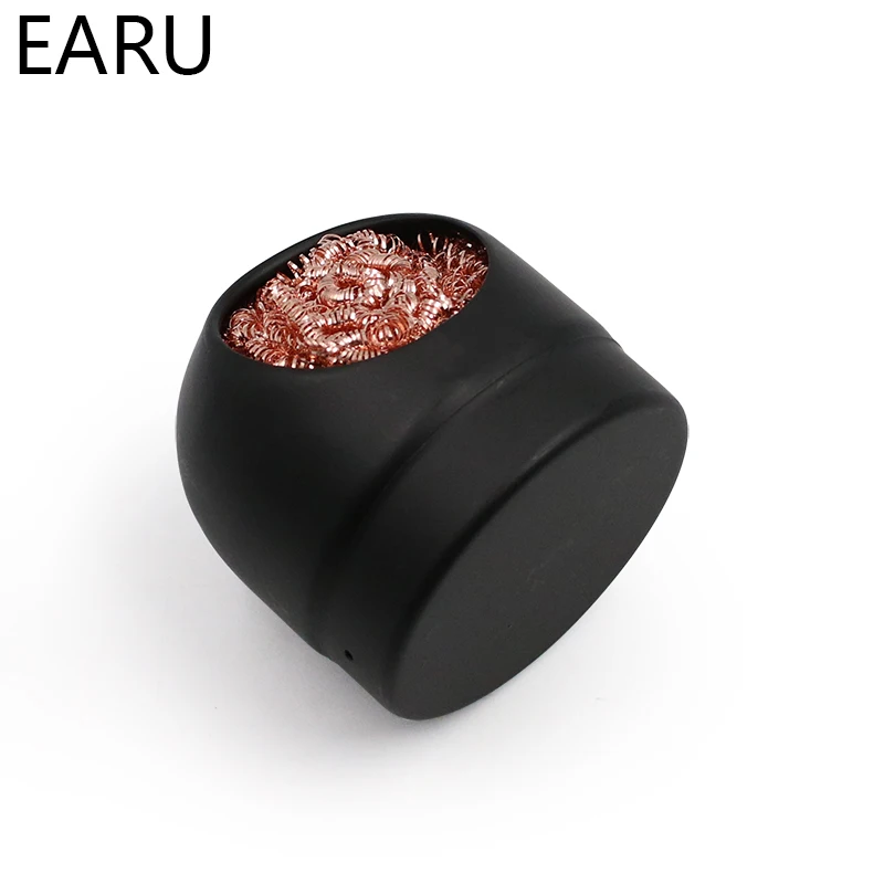 Metall Draht Mit Ständer Set Schweißen Entlöten Löten Solder Eisen Spitze Schlacke Reiniger Reinigung Stahl Ball Mesh Filter Zinn Entfernen