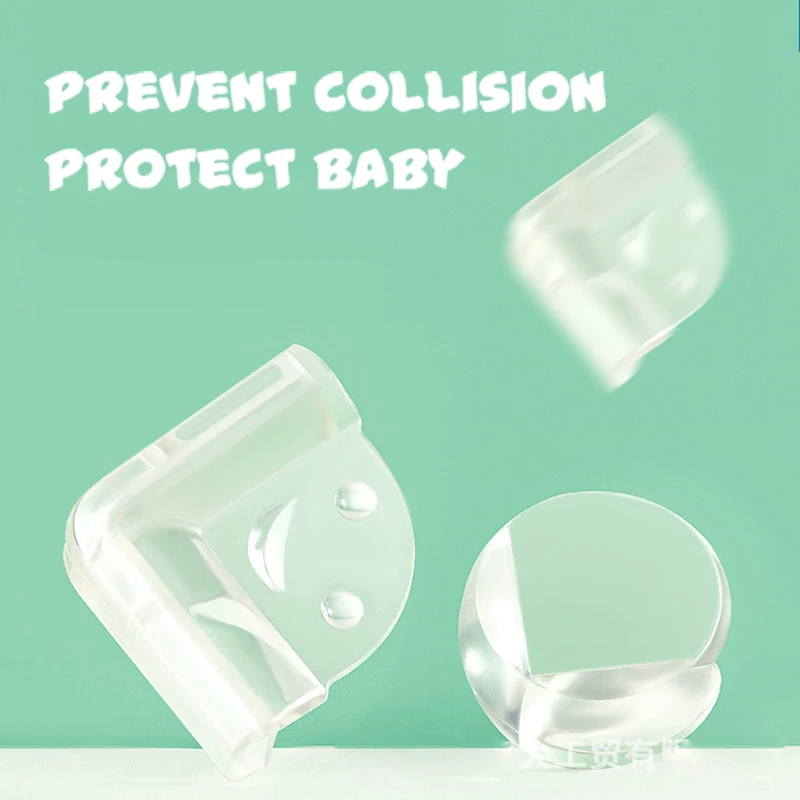 10Pcs Baby Silicone Safety Protector Table Corner Protection Children Anticollision corner protector desk Smiley & Round shape