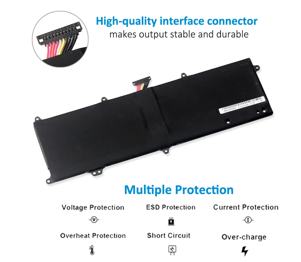 KingSener 5136mAh C21-X202 Laptop Battery for ASUS VivoBook S200 S200E X201 X201E X202 X202E S200E-CT209H S200E-CT182H S200E-CT1