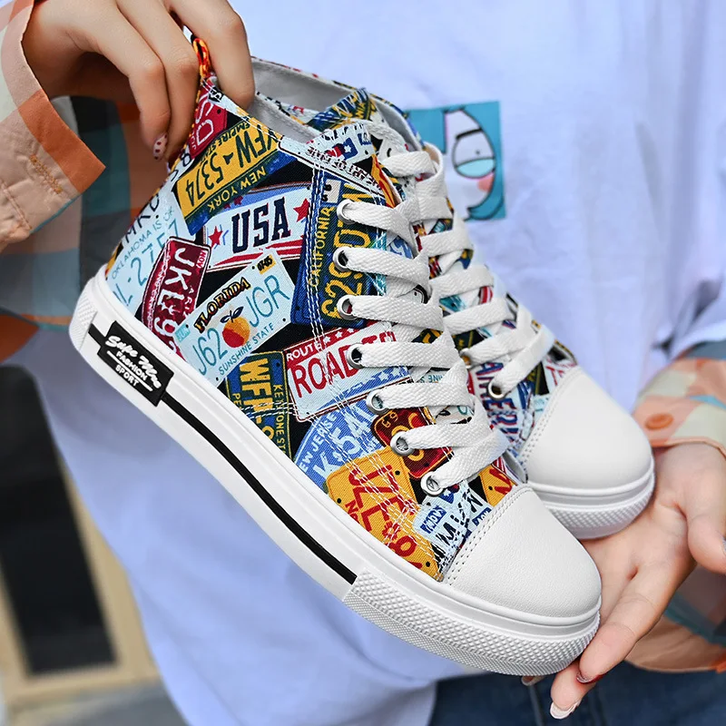 New Men Shoes Teens Casual Sneakers High Top Canvas Breathable  Skateboard Cushion Vulcanization Running Jogging Footwear Travel