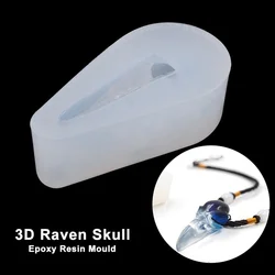 3D Raven Skull Silicone Mold Bird Skeleton Head Mold Crow Mold Halloween Jewelry Making Resin Art Jewelry Tools UV Resin Molds