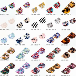 Schildpad Shell Oorbellen Charme, Acetaat Acryl Speciale D Vormige Hangers, Boho Oorbel Onderdelen, 35X30 Mm, Ace-210