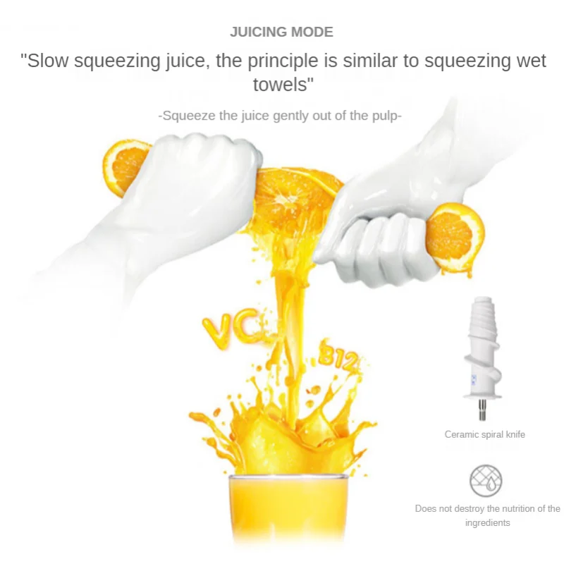 Juicer lento do grande-diâmetro do juicer lento da mastigação de joyoung patenteou o motor silencioso bonde livre do parafuso cerâmico do juicer do filtro