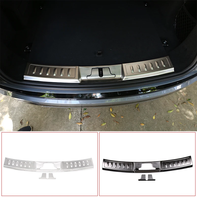 For Range Rover Range Rover Evoque 2019 2020 Car Rear Bumper Foot Plate Trunk Door Sill Guard Protector Cover Trim Accessories