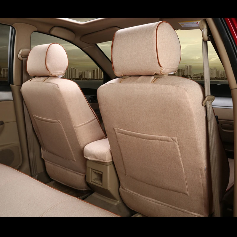 وسادة مقاعد الكتان لنيسان قاشقاي 2012 2015 2016 2018 أغطية المقاعد المخصصة تناسب مقعد السيارات يدعم تصفيف السيارة 12 قطعة/المجموعة #3
