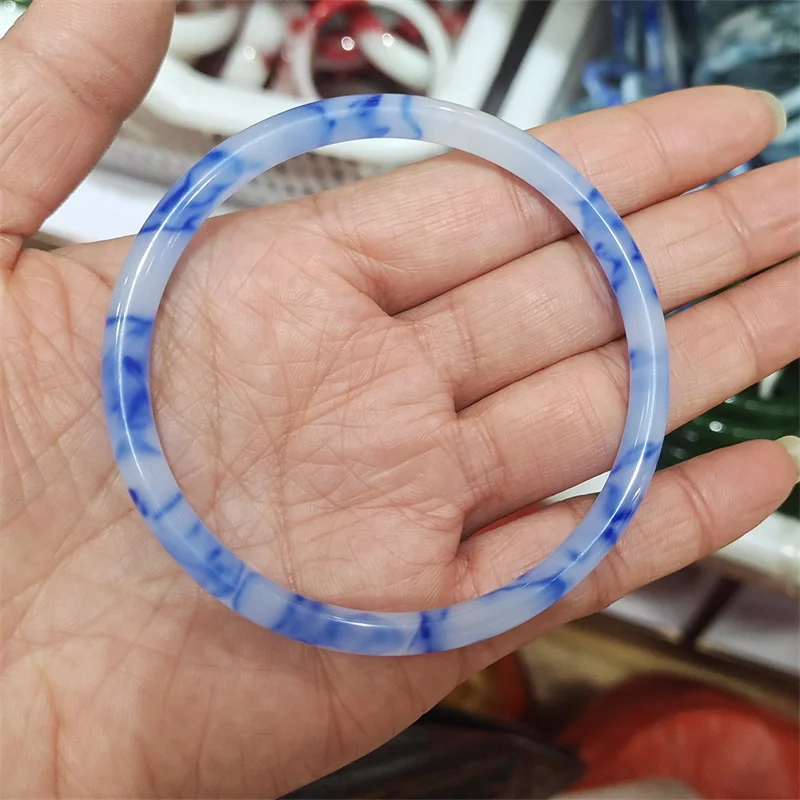 

Hot Selling Natural Hand-carved Jade Round Bangle Fashion Jewelry Bracelet Men Women Luck Gifts1