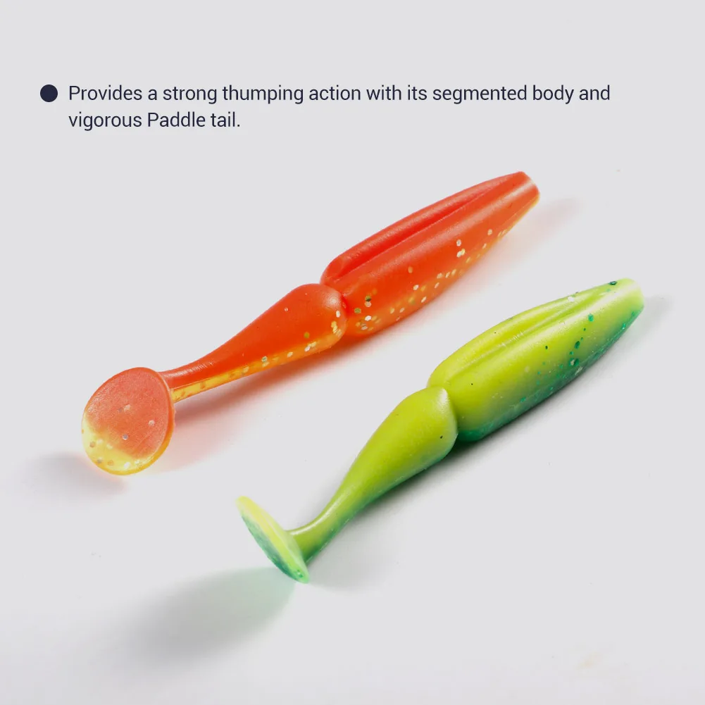 NOEBY Soft Bait 8cm 3.5g T Tail Texas Rig Worm Baits Silicone Artificial Wobblers Jig Head Swimbait for Bass Shiner Fishing Lure