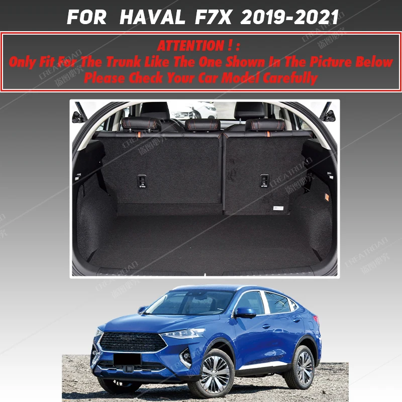 Car trunk mat for Haval F7X 2019 2020 2021 cargo liner carpet interior accessories cover