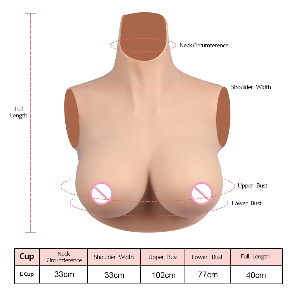 Tgirl Silicone Breast Forms D Cup Realistic Fake Boobs Tits Enhancer Little Chest for Crossdresser Drag Queen Shemale