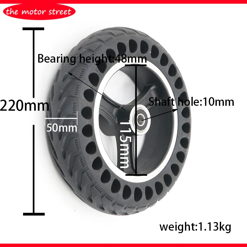 8 inch 200x50  Solid Tires Bee Hive Holes With Wheel Hub for Explosion-proof Electric Bike Chair Truck Pneumatic Trolley Cart