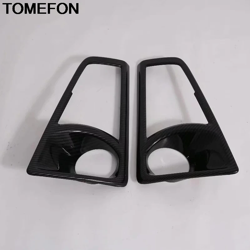 TOMEFON For Toyota Hiace Granvia Commuter 2019 2020 Front Foglight Fog Light Lamp Cover Trim Car Protect ExteriorAccessories ABS