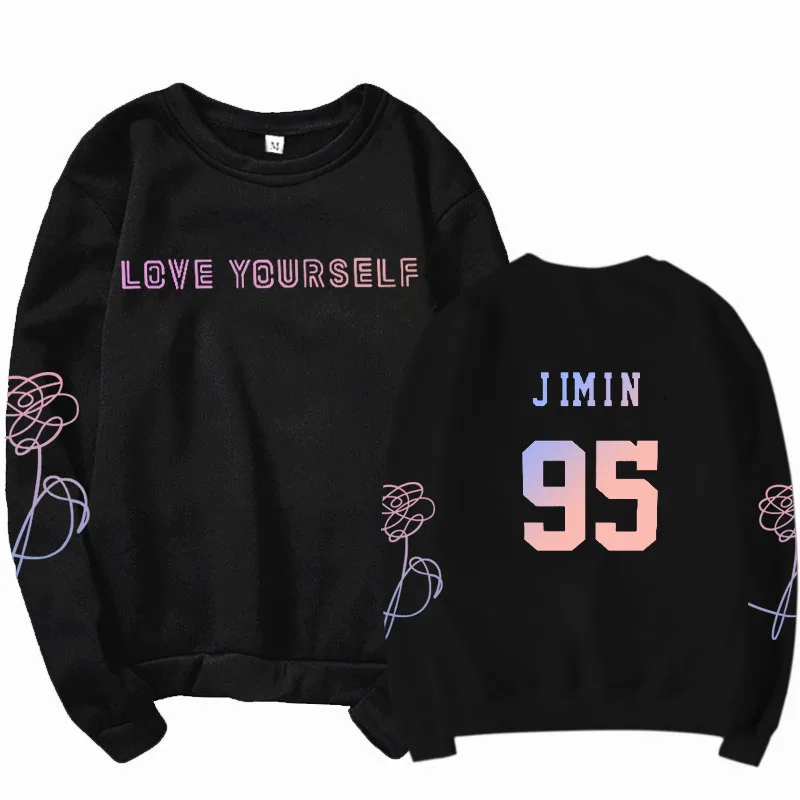 

K-pop Bangtan Sonyeondan High collar long sleeve sweatshirt Jin, Suga, J-Hope, RM, Jimin, V, Jungkook Letter printed hoodie