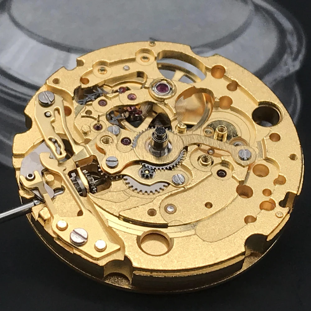 Miyota Golden Skeleton Dial Design 82S5 Standard Mechanical Movement 21 Jewels Top Accuracy Automatic Self-winding Movt