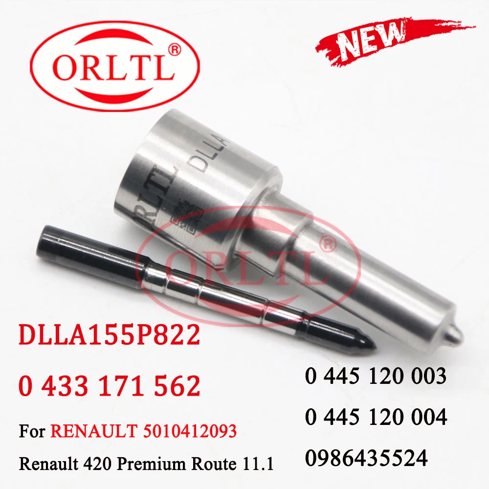 

4pcs DLLA155P822 Diesel common rail injector nozzle DLLA 155 P 822 Genuine Fuel injecor nozzle P822 for 0445120003