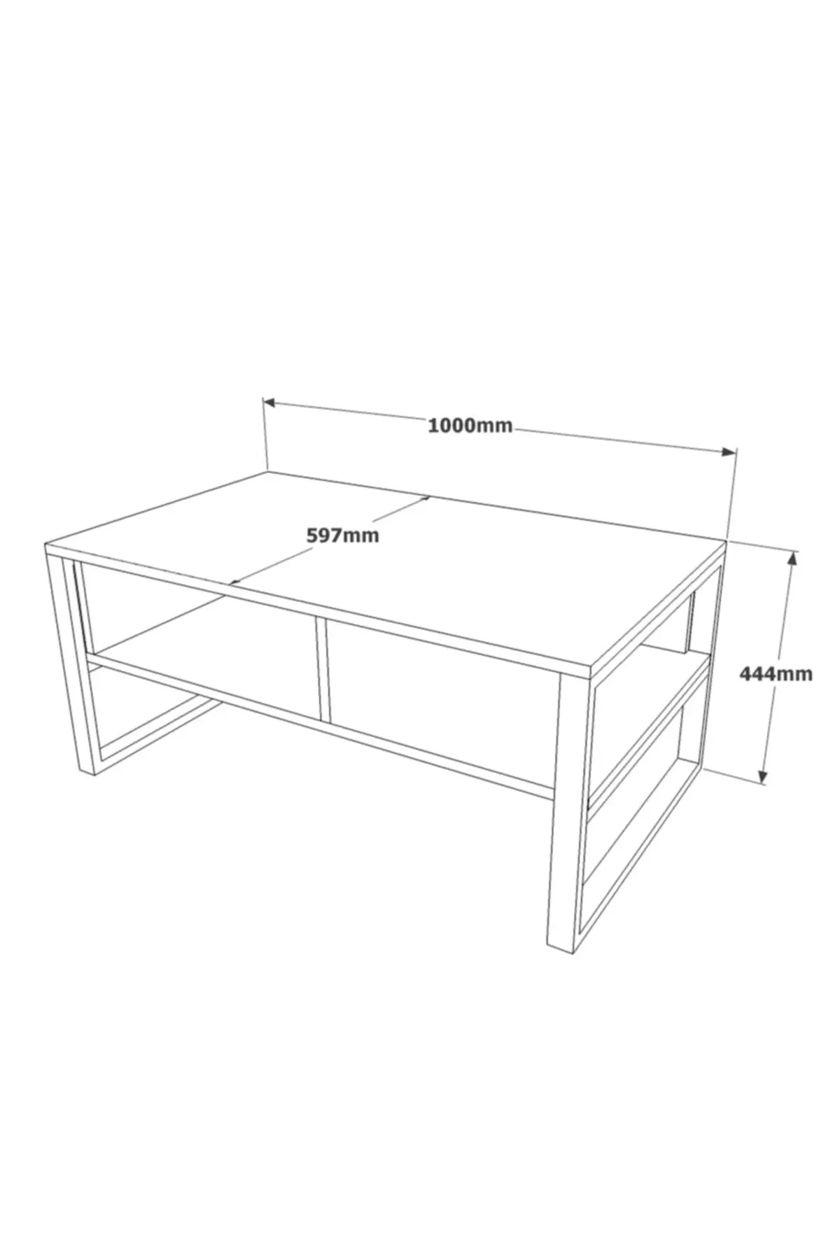 ML34 Besi Logam Sedang Meja Kopi Rak Meja Pusat Meja Kopi