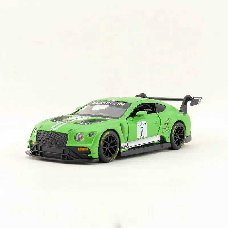 

Масштаб 1:32 RMZ City литая игрушка модель Blancpain GT Bentley Continental GT3 автомобиль со звуком и фотографией обучающая коллекция