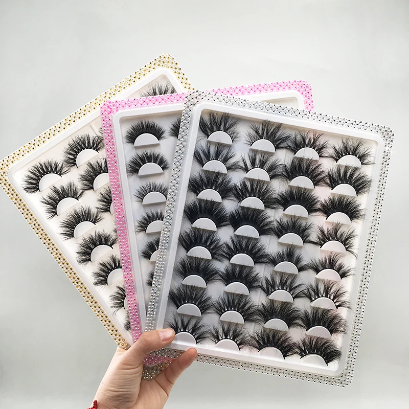 2024 New Arrivals Lash Book 9 Pairs 16 Pairs 25mm Mink Eyelashes Natural 3Dmink lashes with custom box Packaging Box