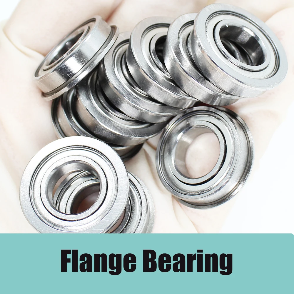 F6001ZZ Flange Bearing 12x28x8 mm ABEC-1 10PCS Flanged F6001 Z ZZ Ball Bearings