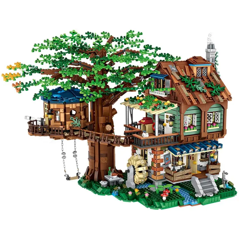 LOZ member store tree house small particles assembled building blocks yearning for adults three-dimensional difficult toys