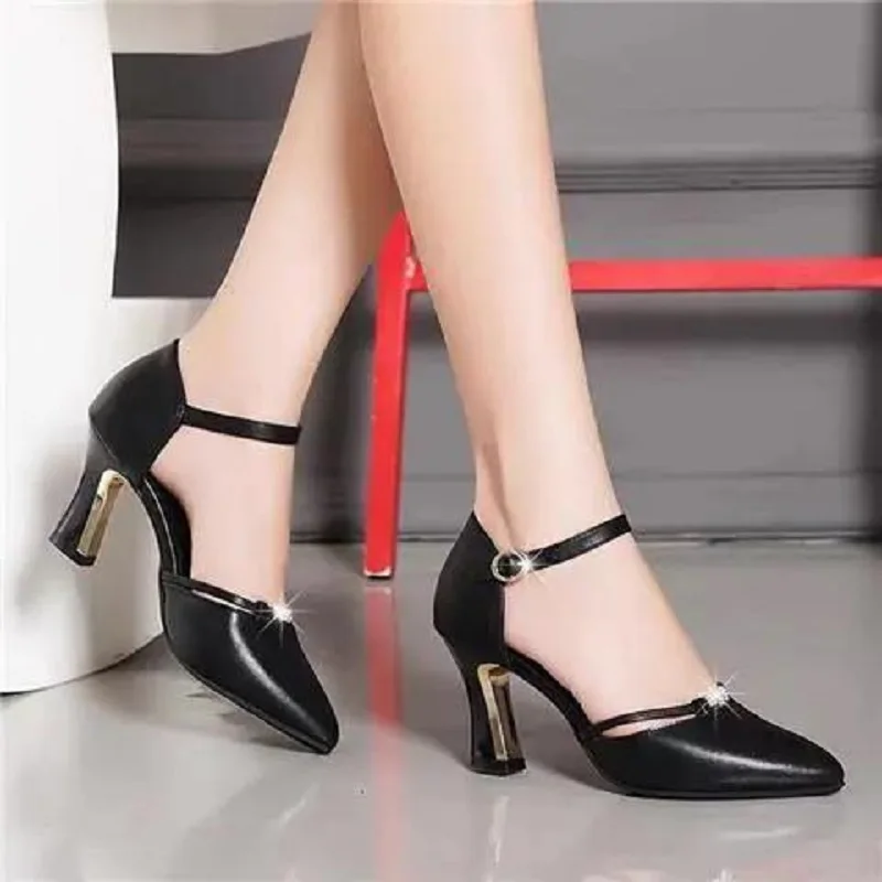 Women Fashion Sweet Beige High Heel Pumps for Party Lady Casual Black Comfort Spring & Summer High Heel Office Shoes E9052