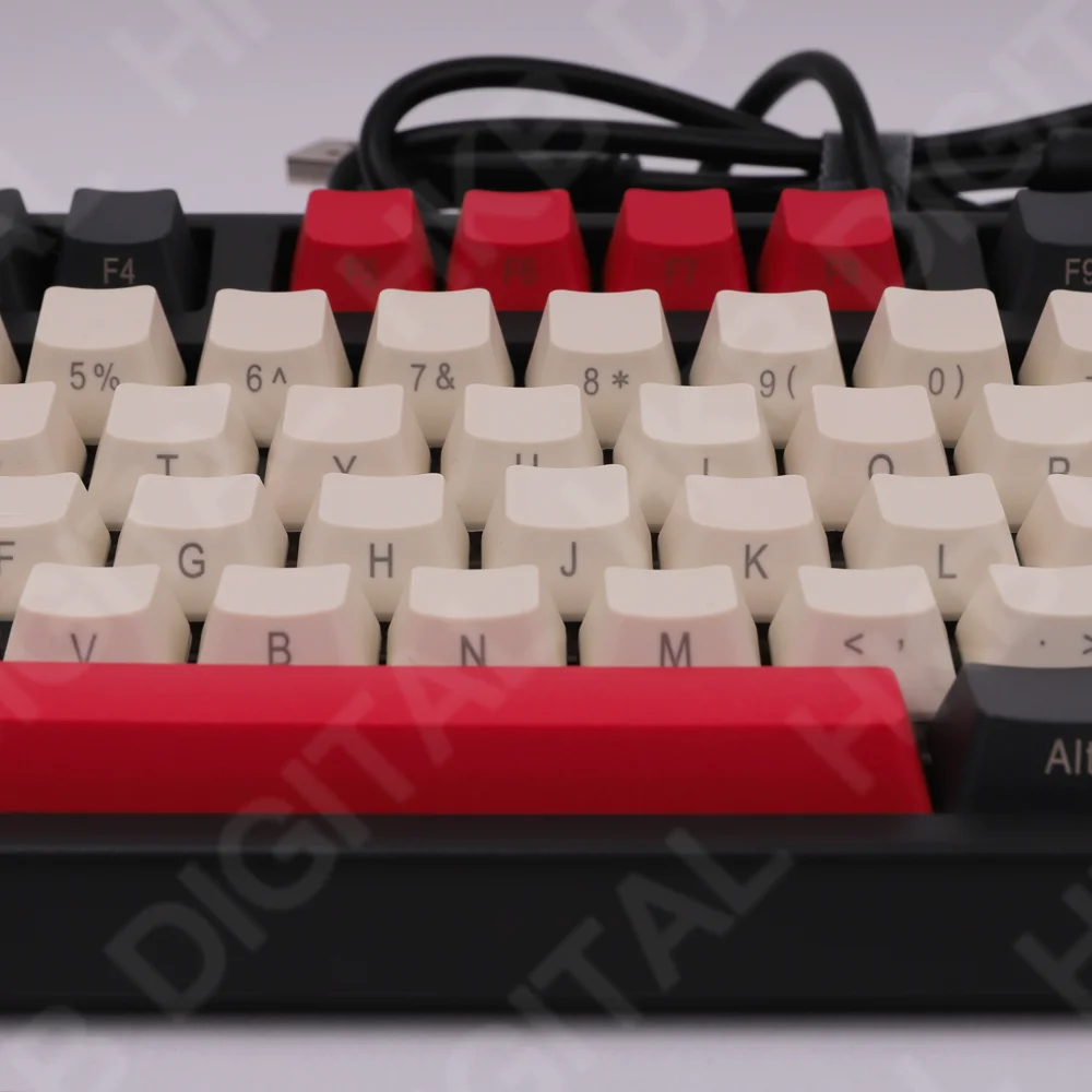 Keycaps per tastiera meccanica colore rosso nero PBT profilo OEM altezza 104 tasti per 60% 80% GK61 SK61 Anne Pro 2