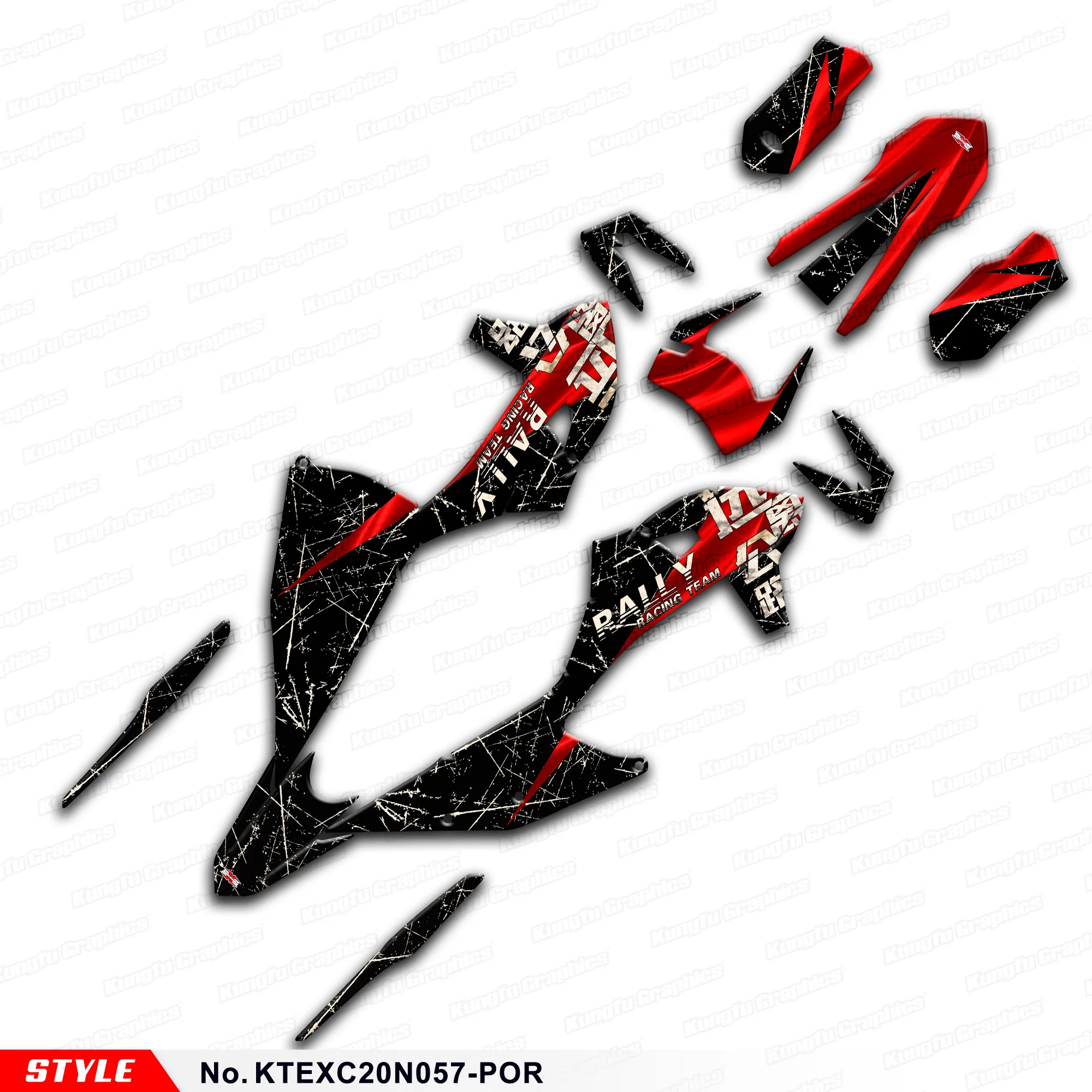 Aftermarket Vinyl Stickers for KTM EXC EXC-F XC-W XCF-W 150 300 500 SXF XC-F 125 250 450 2019 2020 2021, KTEXC20N057-POR