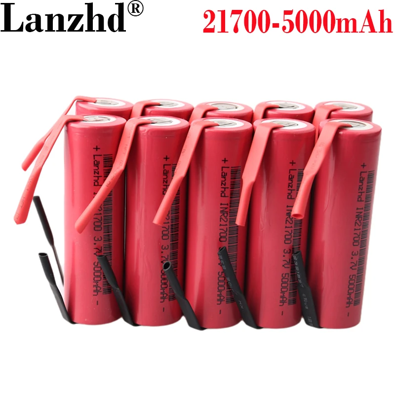 

8-40PCS 3.7V 21700 battery DIY 5000mah 5C batteries lithium battery for tools Toy flashlight, scooter, LED lamp