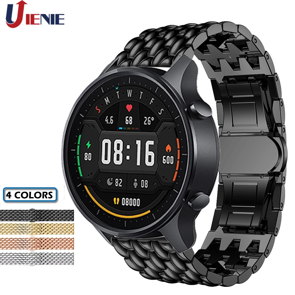 22 มม.สำหรับ Xiaomi Mi Smart นาฬิกาสร้อยข้อมือสแตนเลสสตีลสายรัดข้อมือ Correa สำหรับ Amazfit GTR 47 มม.