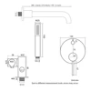 Robinet de douche en or rose brossé, double commande, douchette à main unique et bec, robinet de salle de bain chaud et froid, ensemble de douche 3