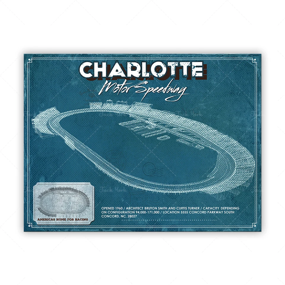 Charlotte Motor Raceway Race Track Print