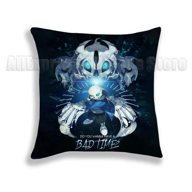 UNDERTALE Sans E Papyrus Federa 45 cm Ragazzi Ragazze Anime Federa Decorativa Soggiorno Divano Fodere per Cuscini Senza Cuscino