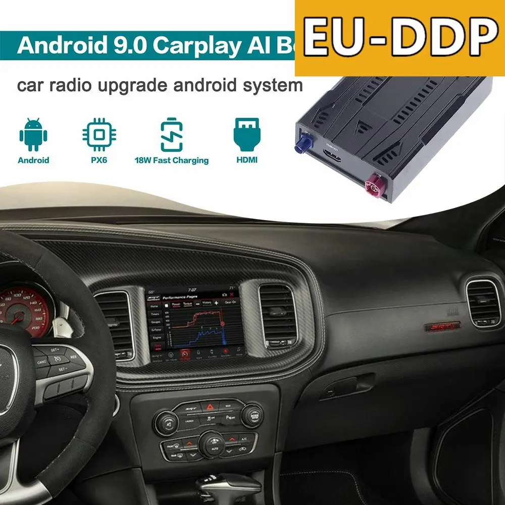 128GB Carplay Ai Box Upgrade Android Auto For Dodge Charger 2017 2018 2019 2020 Car Radio Stereo Smart Multimedia Player WIfi