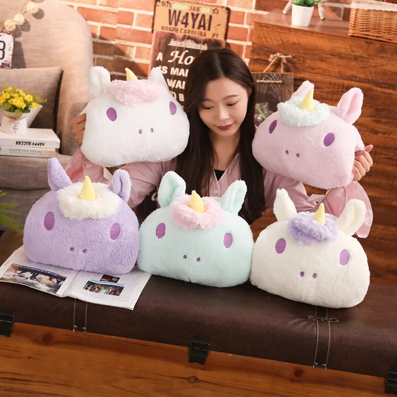 Unicorn hand Warmer Dolls Comfy Cute Pillow Soft Cushion Plush Toy Stuffed Mythical Creature Room Decor Birthday Baby Gift