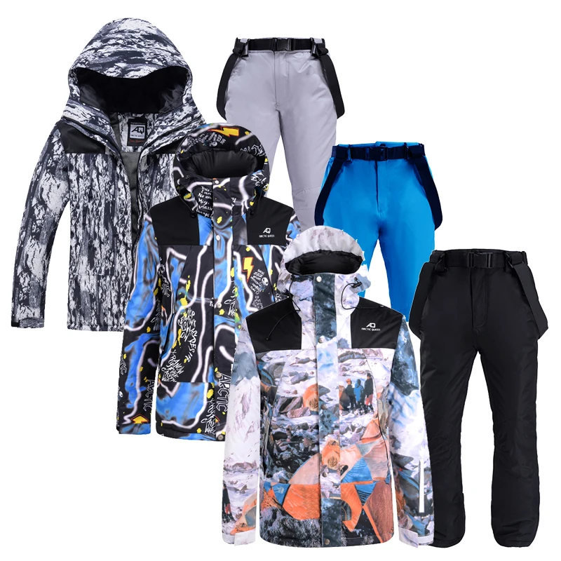 

Hot Men's and Women's Snow Suit Sets Snowboarding Clothing Winter Warm Waterproof Outdoor Costumes Skiing Wear Jackets and Pants