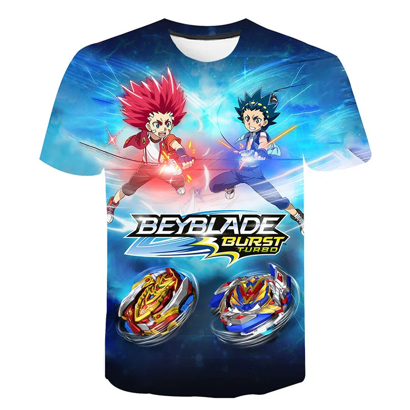 3D Beyblade Burst Printed T-shirts Men Women Children Short Sleeve T Shirts 2021 Casual Cool Streetwear Kids Tops Tees Oversized