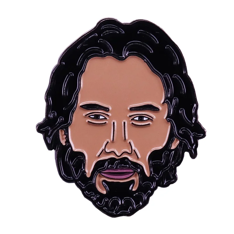 Keanu Reeves Enamel Pin The Legend Himself, Baba Yaga Pistol John Wick Brooch fight crime movie Killer badge