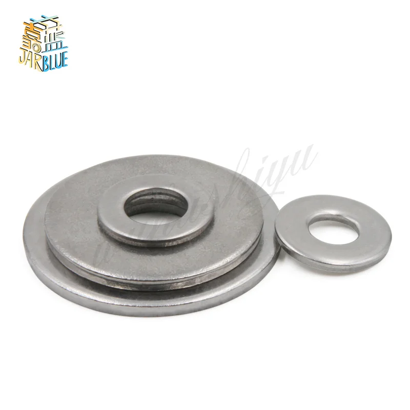 50Pcs M2.5 M3 M3.5 M4 M5 M6 M8 DIN9021 GB96 304/A2-70 Stainless Steel Large Size Flat Washer HW138