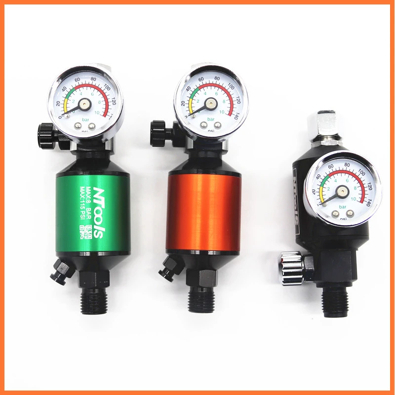 Air Regulator with Air Filter Spray Gun Air Regulator Gauge Air Spray In-Line Water Trap Filter Tools Paint Spray Gun Regulator