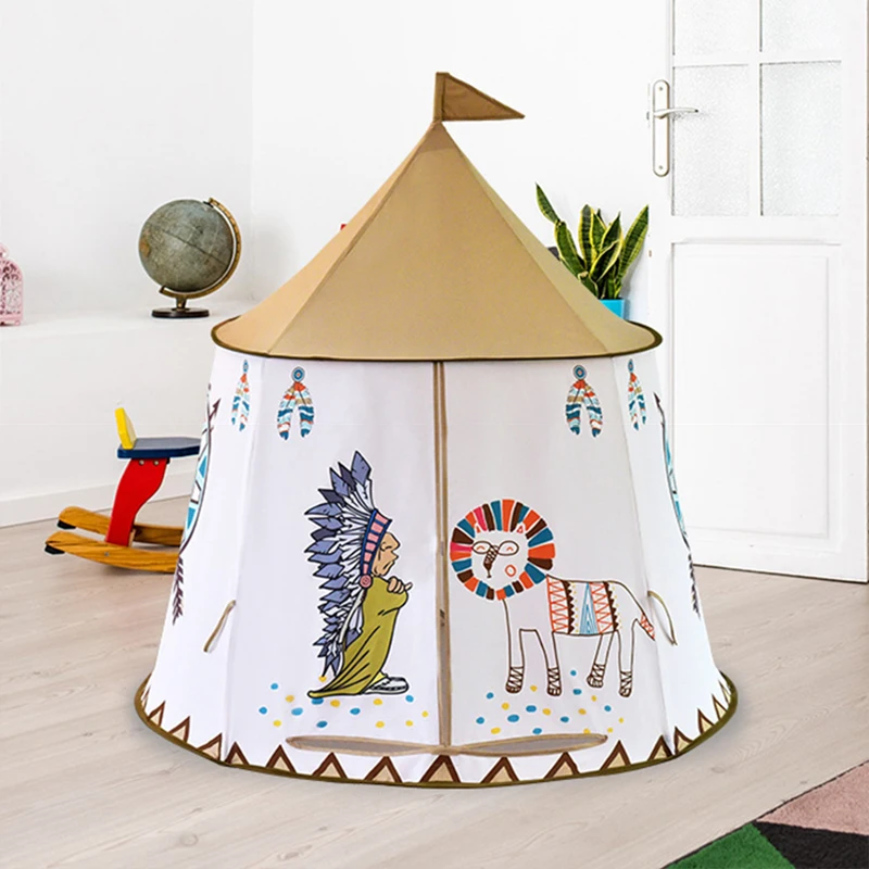 Kid Lều Di Động Lâu Đài Công Chúa Trẻ Em Lều Teepee Có Thể Gập Lại Chơi Đồ Chơi Ngôi Nhà Lều Sinh Nhật Quà Tặng Giáng Sinh