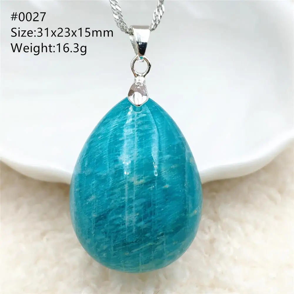 

Natural Green Amazonite Water Drop Bead Pendant Green Amazonite Rare Women Men Crystal Healing Women Men Necklace AAAAA