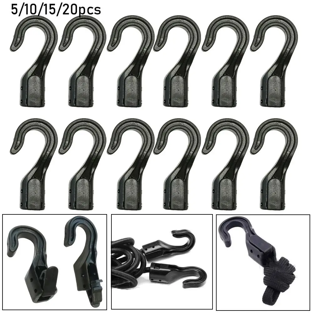 5/10/15/20 pz per Bungee Shock Open End Cord plastica corde elastiche fibbie tenda da campeggio gancio cinghie ganci fibbia in corda