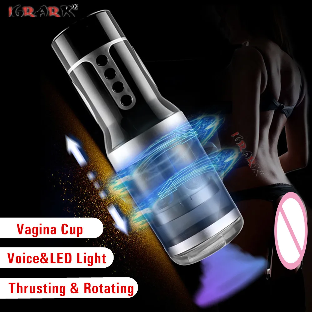 

Automatic Rotation Thrusting Male Masturbator Realistic Vagina Cup Adult Masturbation Tools Sex Machines Erotic Toys for Men 18+