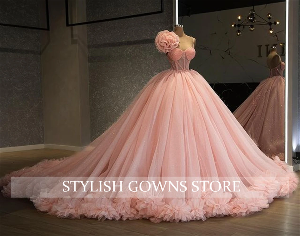 2024 Ruffle Ball Gown Quinceanera Dress Pink Sweetheart Birthday Party Gowns Puffy Sweet 16 Dresses Vestidos De 15 Customized