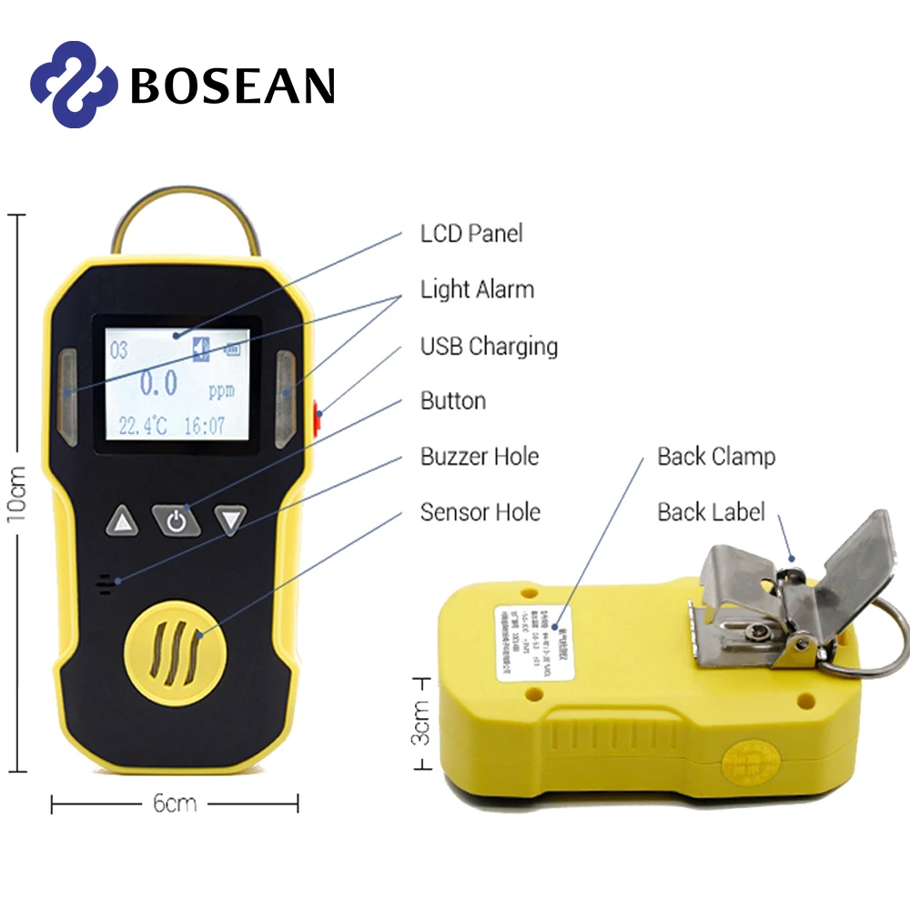 Professianl Portable Ozone Gas Detector O3 Meter, 0-5000ppm for Ozono generator Ozone Analyzer Bosean ozone meter