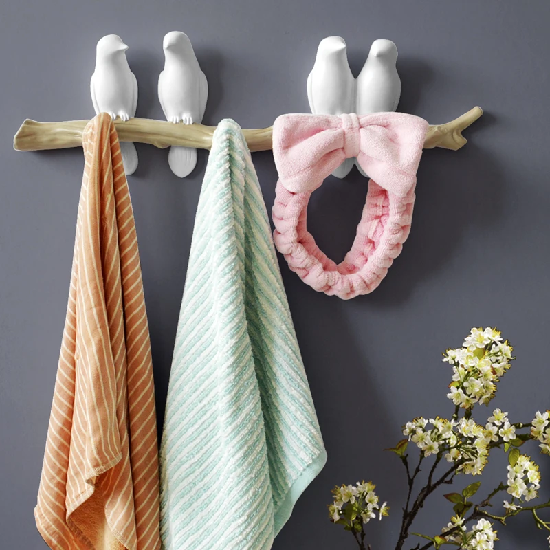 Wall Decorations Home Accessories Living Room Hanger Resin Bird H Key Hook Kitchen Coat Clothes Towel Hat Handbag Holder