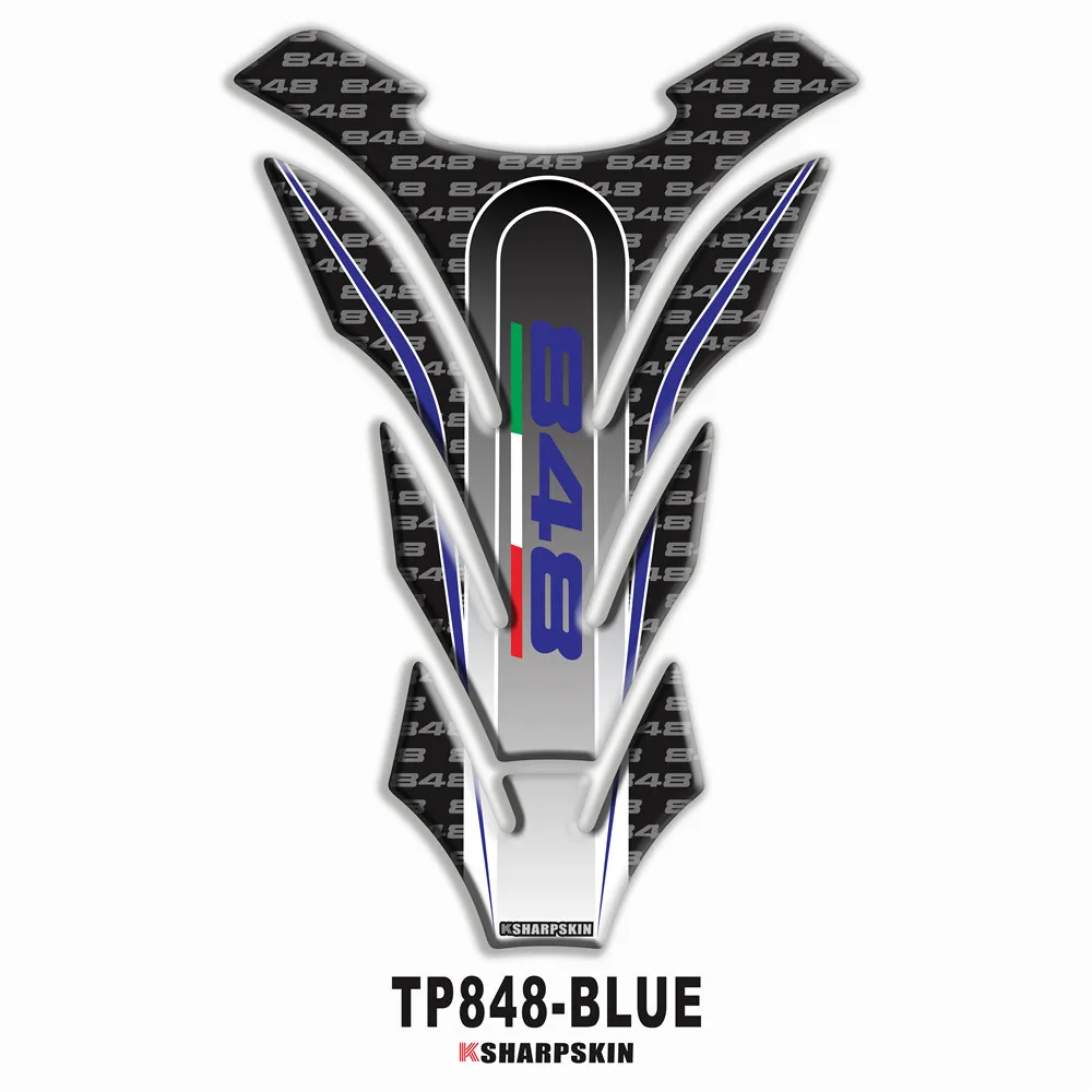 

Motorcycle Accessories Tank Pad Gas Fuel Sticker Moto Fishbone Decal Emblem Protector For DUCATI 848 V4 ducati848 v4